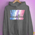 Bigender Pride Grunge Exclamation Points Hoodie - Grey Heather